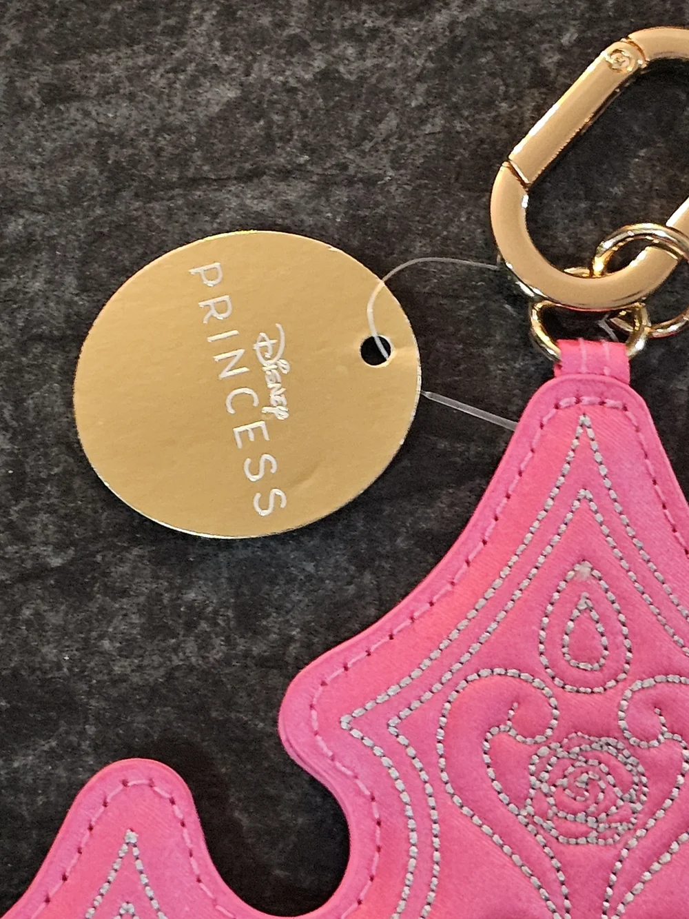 Bath & Body Works Disney Princess Aurora Pink Crown Keychain Pouch NWT